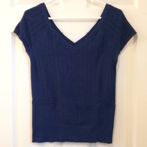 VS Double V neck short sleeve sweater
